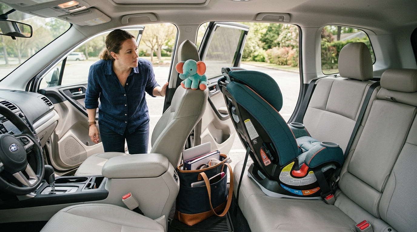 Back-seat reminder system for preventing children from being left in hot cars
